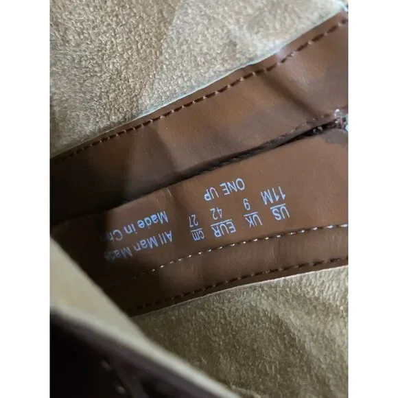 DR SCHOLLS Brown Anti-Odor 1/2" Platform Wedge Buckle Booties Comfort 11 M - Picture 6 of 10